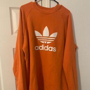 Orange Adidas sweatshirt